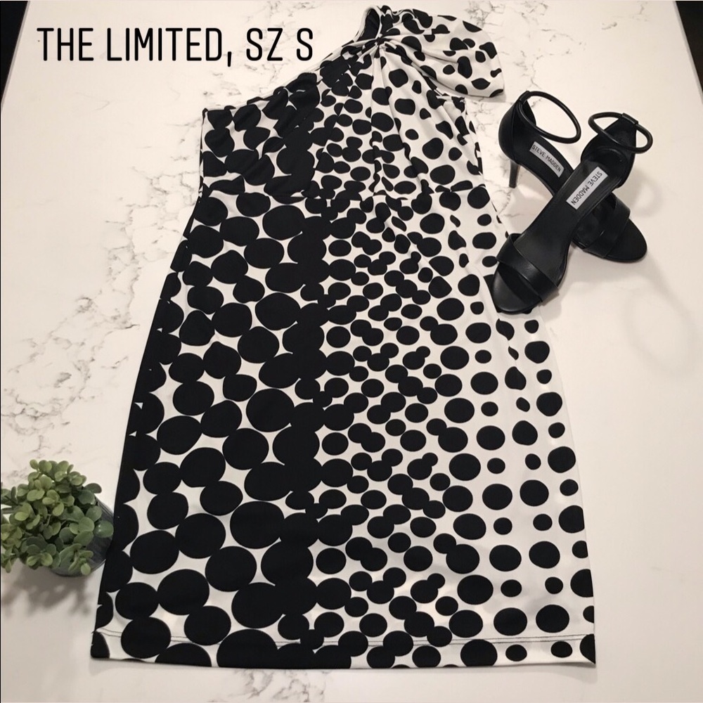 The Limited Black & white one shoulder dress